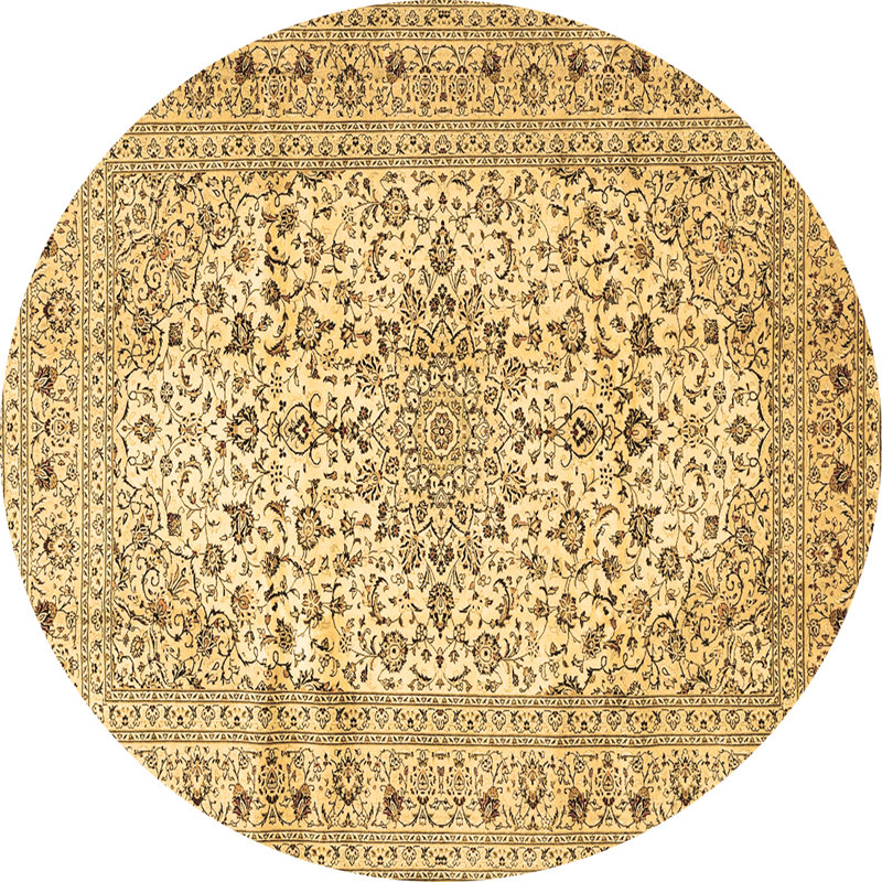 Lujean Performance Oriental Indoor Rug, Round 8'