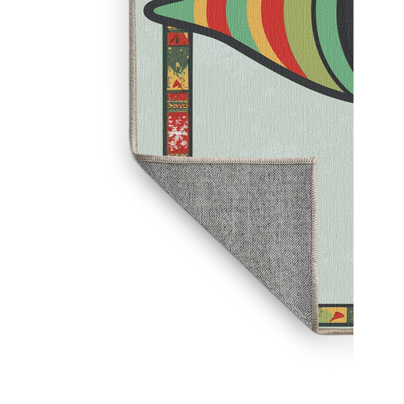 Tapis de Noël hiver lavable Ginza Six, Rectangulaire 2 pi x 3 pi