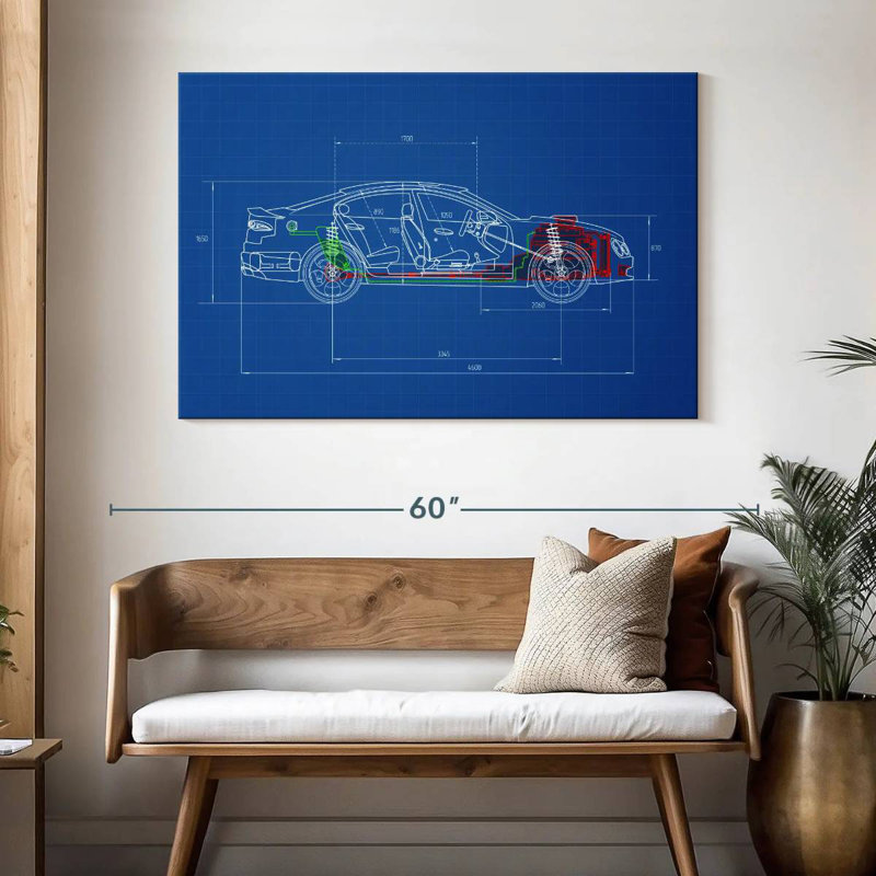 Laelle New Car Model Blueprint, 32" H x 48" W