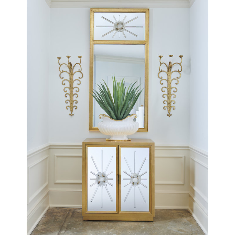 Starburst Solid Wood Accent Cabinet