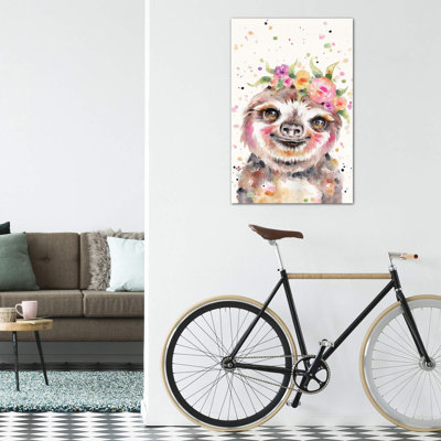 «Little Sloth» par Sillier Than Sally - reproduction d'art