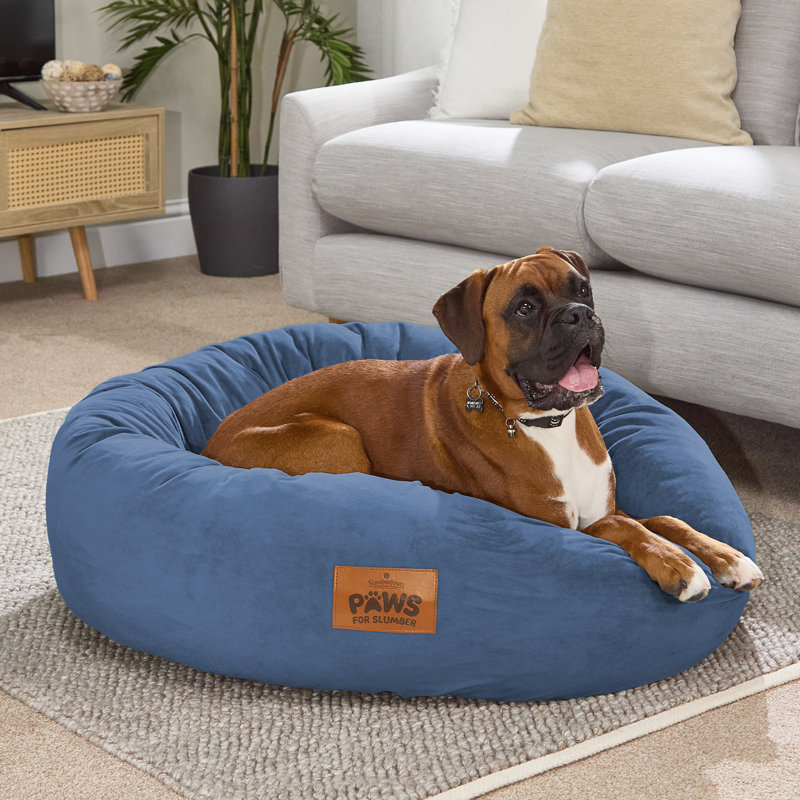 Slumberdown Paws for Slumber Donut Pet Bed, Extra Large (75cm W x 27cm D x 75cm H), Navy, Extra Large (71 - 90 lbs)