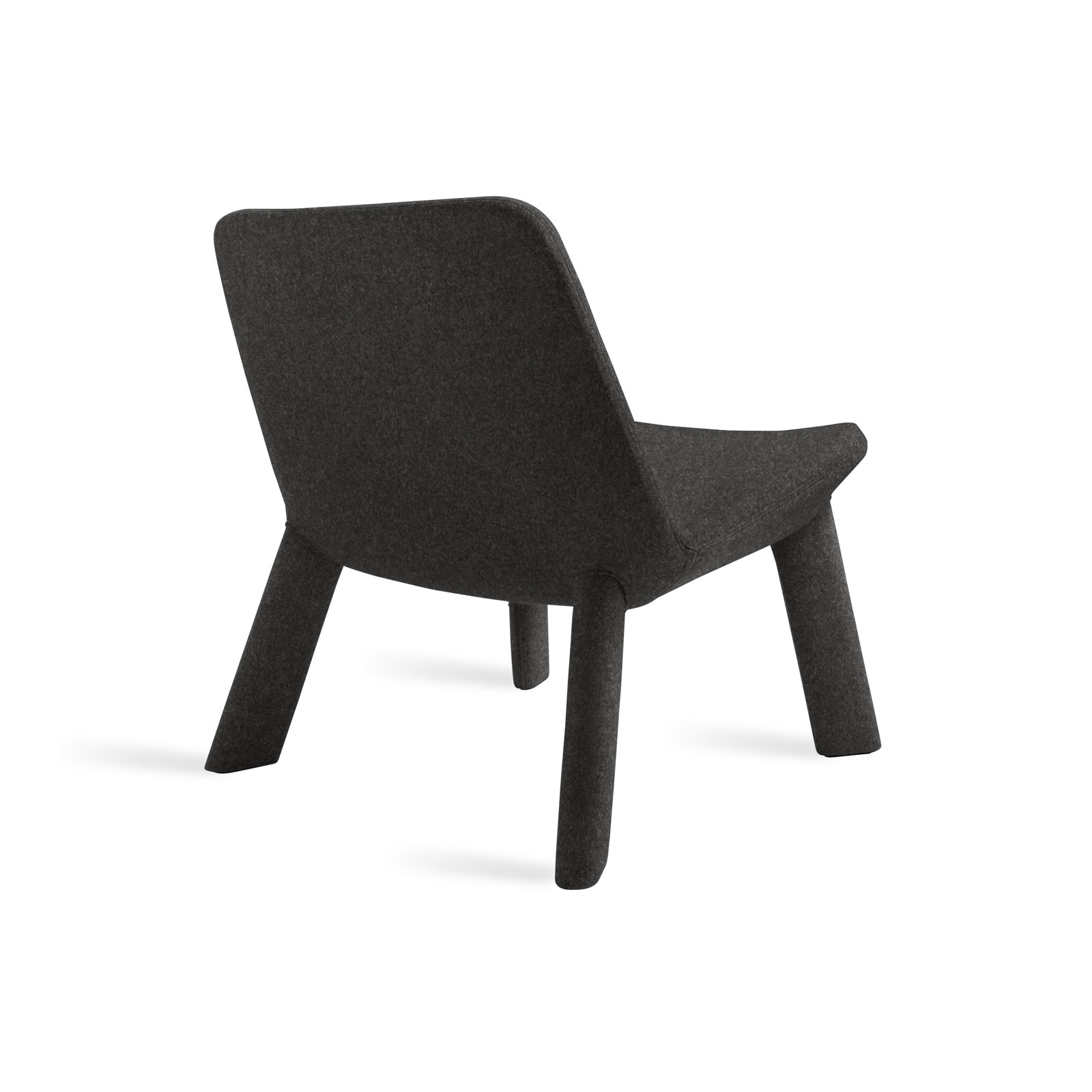 Neat Upholstered Accent Chair, Vesper Charcoal Wool