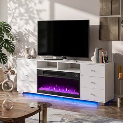 Belfry Heating 180cm W White Electric Fireplace
