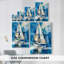 NAUTICAL Series CLxxxiii - Toile tendue avec châssis de qualité supérieure - Prêt à être accroché-666151966