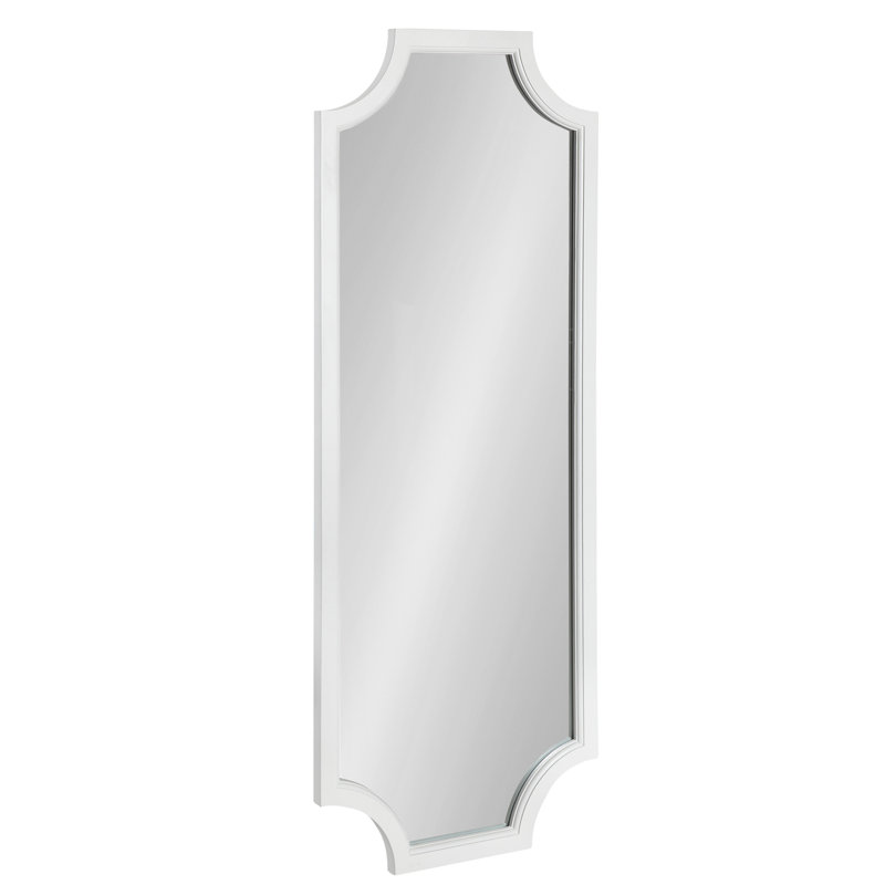 Miroir d'appoint Mertztown Glam, Blanc, 48 po x 18 po