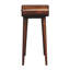 Mini-meuble-lavabo rond en bois massif pliable en châtaignier, 4 compartiments