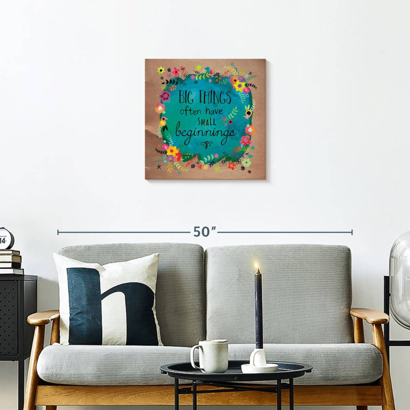 Tergel Inspiration Big Things Small Beginnings, H 20 po x l 20 po