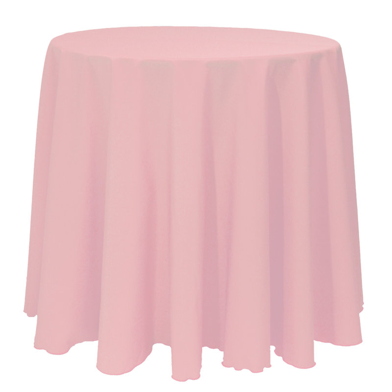 Solid Color Round Tablecloth, 108" x 108", Dusty Rose