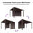 Purple Leaf Outdoor Louvered Pergola With Detachable Louver Wall Patio Adjustable Aluminum Canopy Retractable Metal Roof For Deck Outside Backyard Hardtop Gazebo Sun Shade-112905068