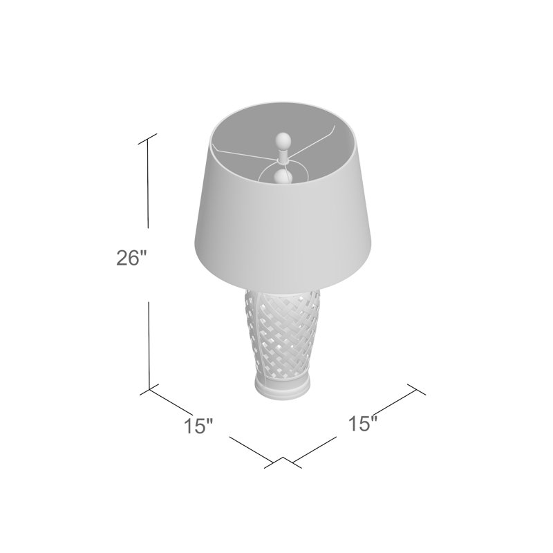 Appy Ceramic Table Lamp, White
