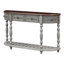 Table console moderne et contemporaine avec table à console courbée pour vestibule avec 4 tiroirs et 1 tablette-2022492183