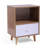 Nightstands Set of 2, Night Stand with Drawer and Open Storage Shelf, Bedside Tables with Solid Wood Legs, End Table, Side Table for Bedroom-1450758932