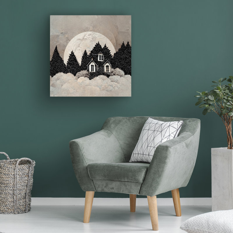 Œuvre sur toile «Sasha au clair de lune», H 14 po x l 14 po