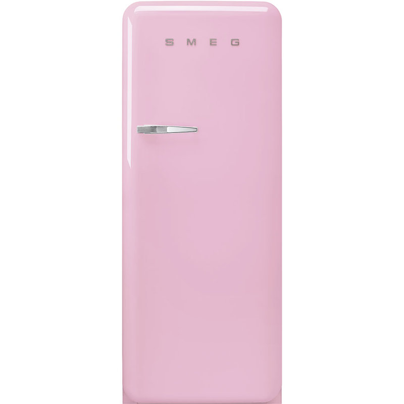 SMEG 50s Style 24'' Top Freezer 9.92 cu. ft. Refrigerator, Pink, Right