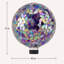 Globe terrestre mauve perlé mosaique