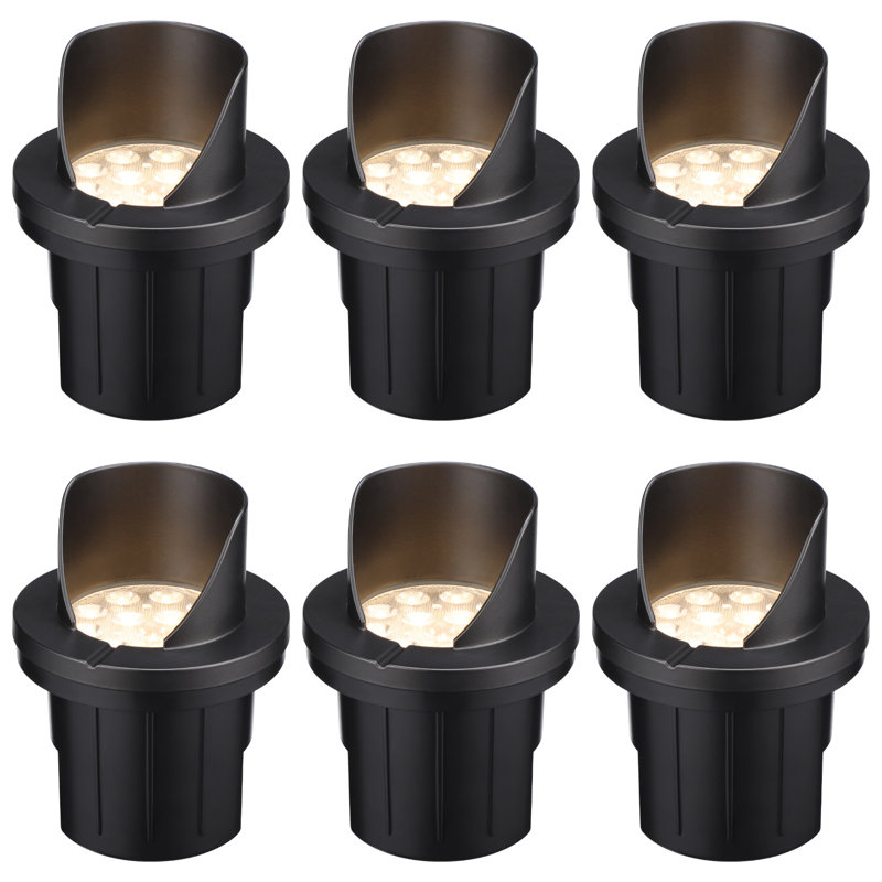 LED Landscape In Ground Outdoor, Low Voltage Ultra Bright, IP67 Waterproof, Black