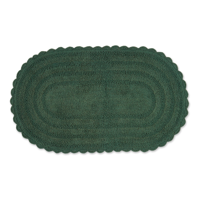 Hively Cotton Bath Mat, Dark Green, Large