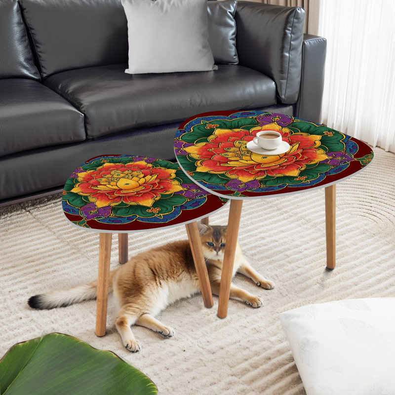 Ensemble de 2 tables basses gigognes Triangle