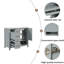 Meuble-lavabo 36 po avec comptoir d'évier, meuble-lavabo avec deux portes et deux tiroirs, bois massif, tablette ouverte, panneaux de fibres à densité moyenne-765931031-765931029