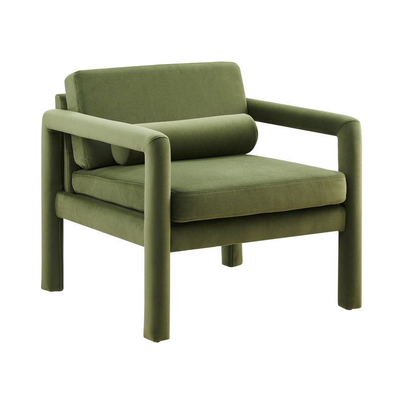 Solaris Velvet Accent Armchair, Green Velvet