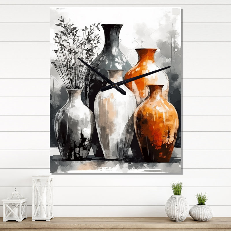 Horloge murale Irlene - Boho Pottery, H 28 po x l 12 po x P 1 po