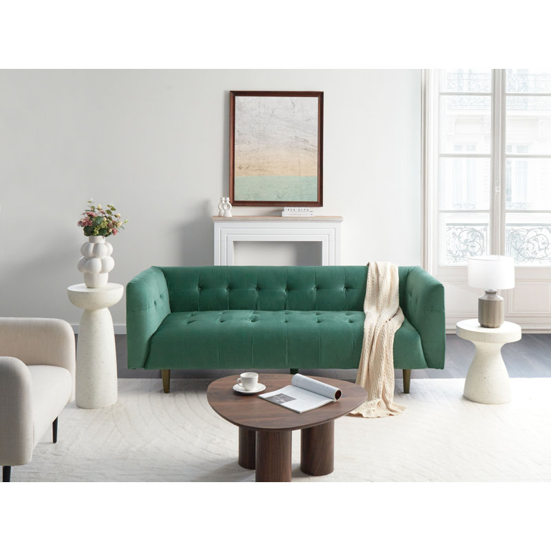 3 Seater Fabric Sofa BYSKE, Green Polyester