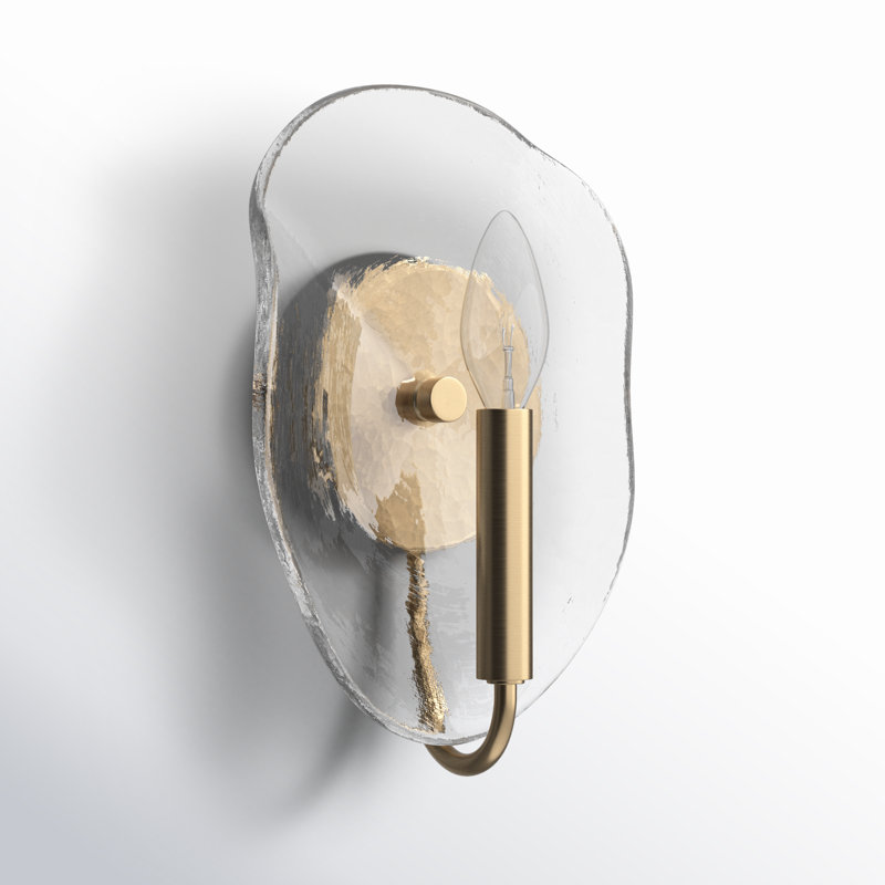 Gold and Glass Modern Dimmable Wall Sconce