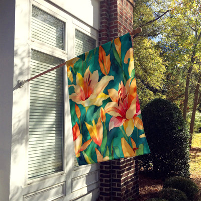 Lys dans le drapeau de la maison à l'aquarelle