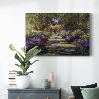 Sentier dans le jardin de Monet à Giverny, 1901, toile tendue avec châssis