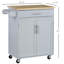 Îlot de cuisine avec chariot, tiroir, armoire de rangement et porte-serviettes-1735691293