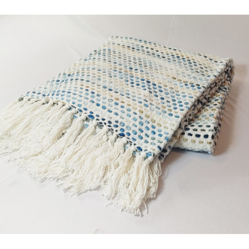 Chenille Throw Blanket, Blue