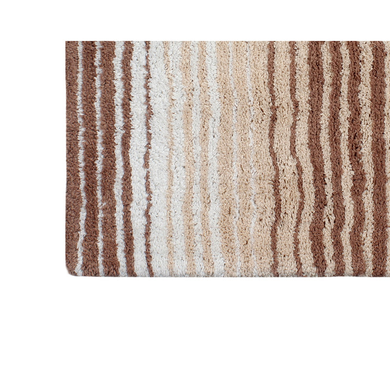 Griffie Plush 100 % Cotton Bath Rug, Single - 21" L x 34" W, Beige
