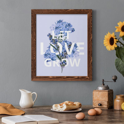 Let Love Grow - Art textuel sur toile encadré
