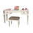 Mirrored Vanities Desk With Drawers, Bedroom Makeup Vanity Table Set With Mirror And Stool, Flip Up Dressing Table For Bedroom/Makeup Room, Working Desk For Women, Girl Furniture Combo