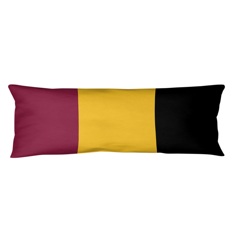 Oreiller de corps en polyester / polyester Arizona Football Stripes, Mississippi Rebellion, Marron / jaune / noir