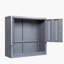 Armoire de garage en acier grise 29,76 po avec porte, fixée au mur pour les cuisines, les sous-sols, les entrepôts, l'installation rapide, l'outil de personnalisation de tablette flexible H, les tablettes amovibles en métal, le système de charnières à ouverture douce