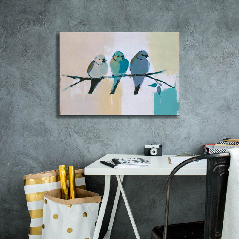 «Whispering Birds» par Svetlana Aleynikova, art mural sur toile, H 18 po x l 26 po