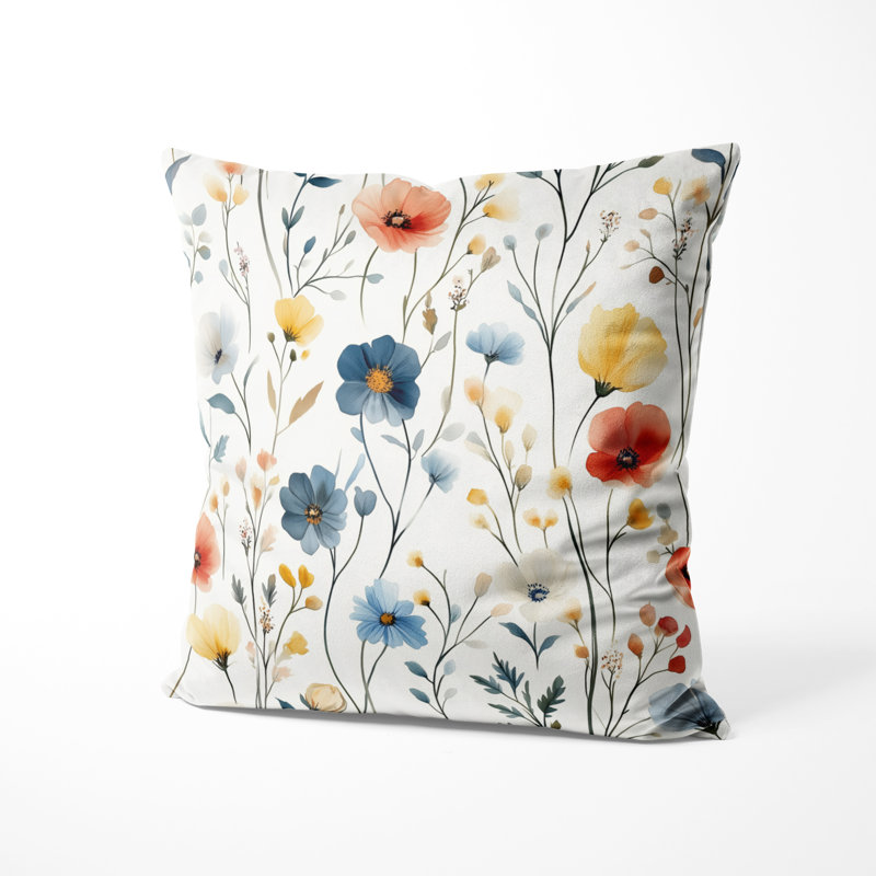 Coussin Floral, H 18 po x l 18 po