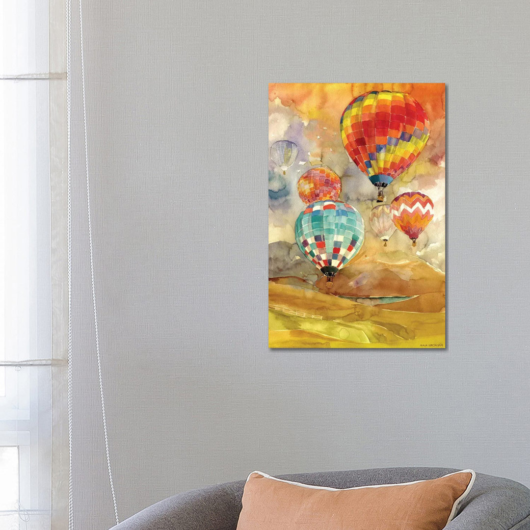 Balloons by Maja Wronska - Wrapped Canvas Painting