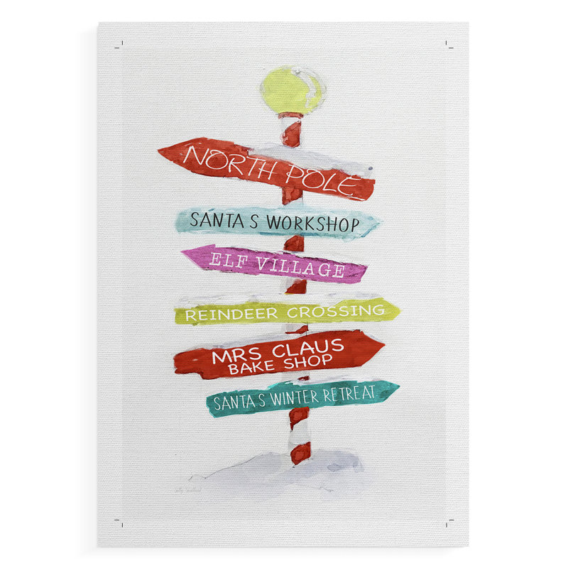 Instructions de Noël - Impression sur toile seulement - NON-CADRE, H 60 po x l 40 po