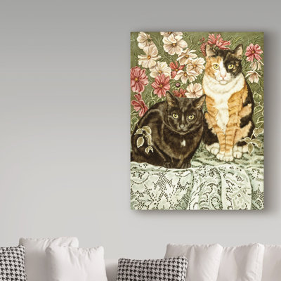 Gilstrap «Cosmos and Lace», reproduction de peinture acrylique sur toile tendue