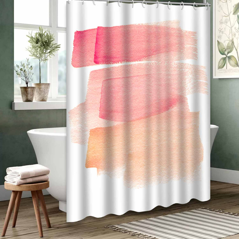Rideau de douche transparent transparent, rideaux de douche pour la salle de bain avec 12 crochets, 72" L x 72" W