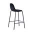 Tabouret de bar en velours Lazio avec pieds en fer-1890557329-1945769841