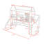 Lit mezzanine avec glissade, escalier et tablettes de rangement-1313898835-1313898836