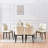 Raffertie 19.6" H PU Leather Upholstered Modern Dining Chairs With Black Metal Frame and Checker-Shaped Backerst-679365328-690409909