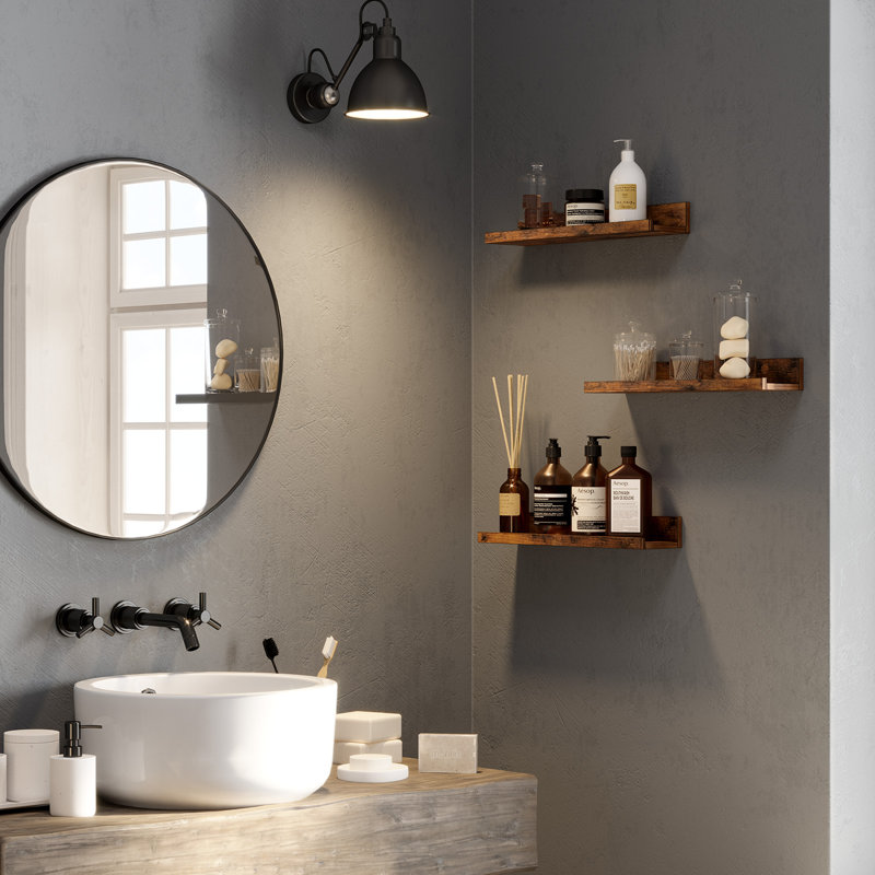 3 Piece E1-Grade Particleboard Floating Shelf