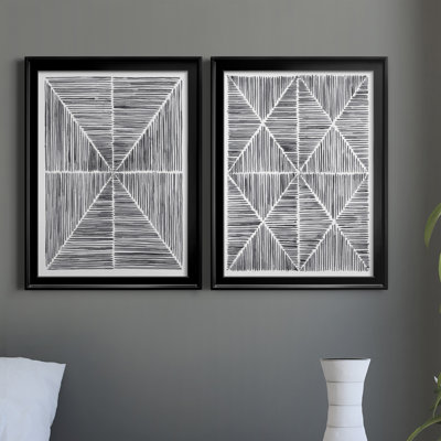 Vibrato I - ensemble de 2 peintures sur toile encadrées