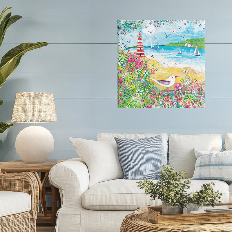 «Summer Whimsy Seaside Canvas» par Clare Tupper, H 24 po x l 24 po
