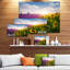 «Lavender and Sunflower Fields», reproduction de photo sur toile tendue-549230-13730745